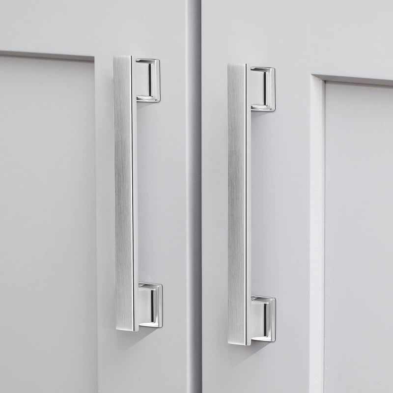 VEHCIL 20 Pack Brushed Nickel Cabinet Pulls 7 Inch(178mm) Kitchen Cabinet Handles  Drawer Pulls Handles for Kitchen Cabinets Hardware Cupboard Closet Bathroom Dresser  Solid Zinc Alloy - Image 1